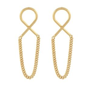 Geometric Linked Chain Earrings